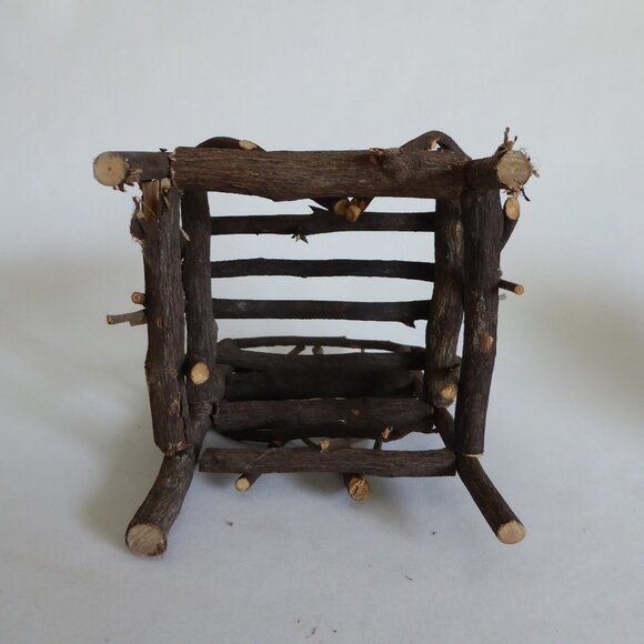 VINTAGE ECHOES OF THE PAST MOHAIR JOINTED TEDDY BEAR WICKER CHAIR - Picture 16 of 16